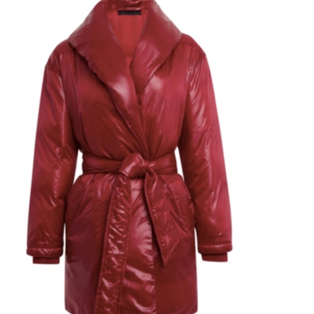 Worth new york Delia parka red missing belt sz small
